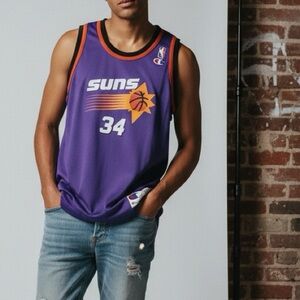 Vintage Charles Barkley Champion Phoenix Suns Purple Mesh Jersey XL (18-20) NBA